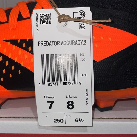 NEW!! ADIDAS PREDATOR ACCURACY.2 FIRM GROUND SOCCER CLEATS - Men’s 7 / Woman’s 8 - Picture 13 of 13